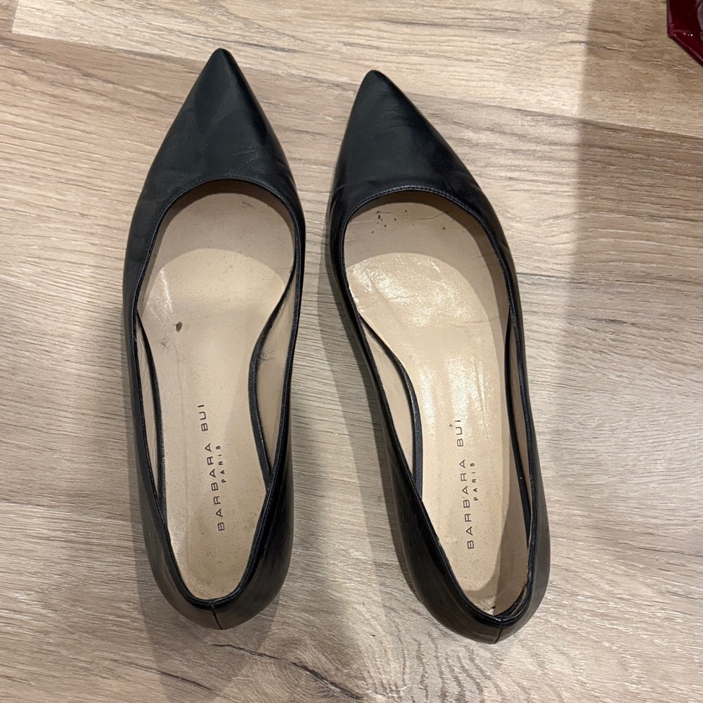 Barbara Bui Black Pointed Flats